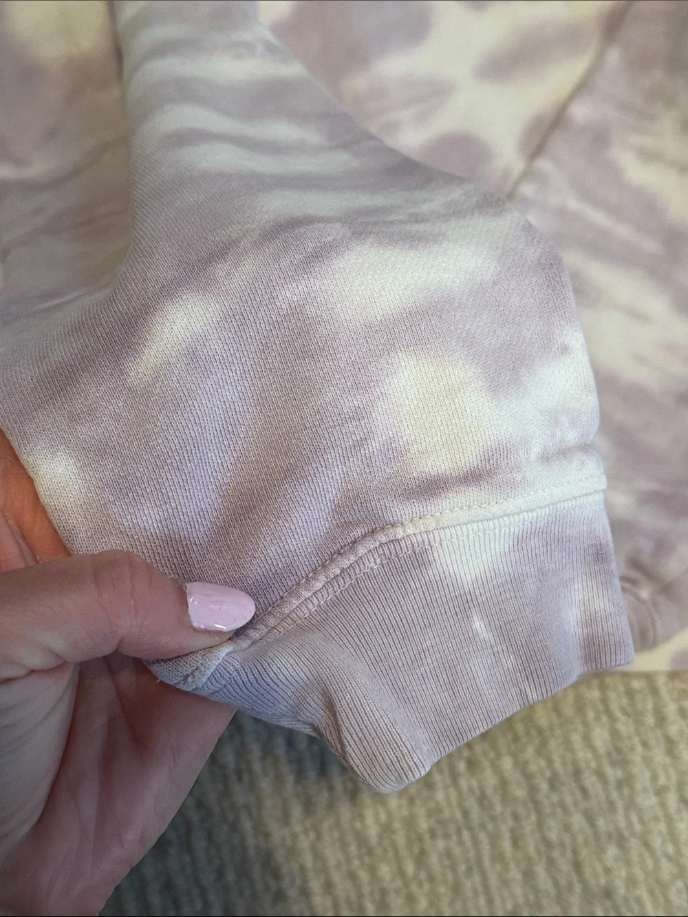 Crewcuts Lilac Tie-Dye Crewneck Sweatshirt - Lavender & White